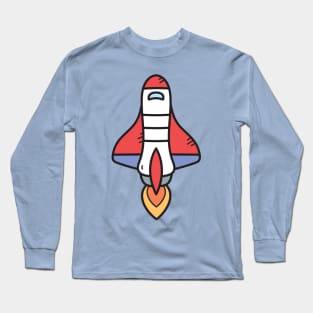 Rocket Cartoon Long Sleeve T-Shirt